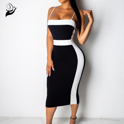Sophisticated Diva black and white Mini Dress
