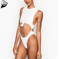 Front Knot Cutout One-piece